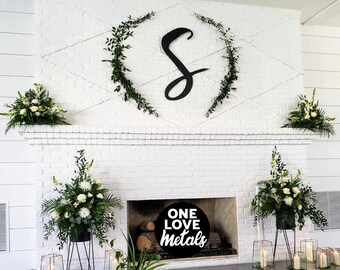 44" Large Metal Letters, Nursery Decor Girl, Letters Decor, Initials Wall Decor, Nursery Letters, Nursery Monogram, Large S 44 FONT choices!