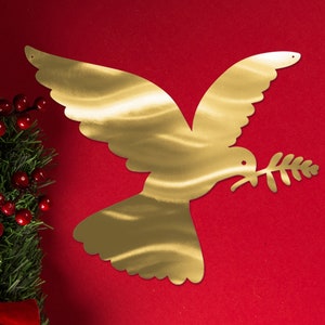 14&quot; Dove, Dove Wall Art, Dove Metal Art, Nursery Décor, Nursery Wall Art, Metal Wall Art, Farmhouse Décor, Christian, Jewish, Wall Metal Art