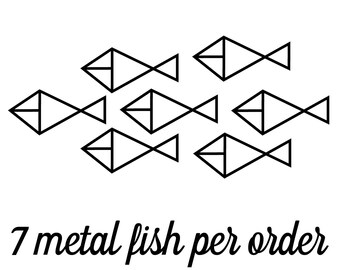Fish Metal Wall Decor, Metal Fish Art, Modern Fish Metal Art, Metal Fish Sculpture, Farmhouse Decor, Living Room Decor, Metal Art, Abstract