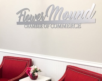 58" Large Custom Business Sign in Metal, Business Sign Outdoor, Custom Business Sign, Business Name Sign, Entrepreneur Gift Extra Large Sign