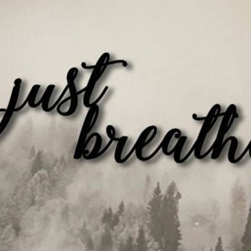 20 Just Breathe Metal Sign Breathe Sign Farmhouse Etsy