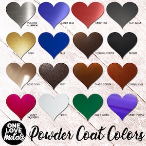 ADD POWDER COAT color to your  metal art order