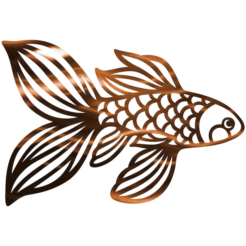 24 Goldfish Wall Art Metal Fish Metal Wall Decor Etsy