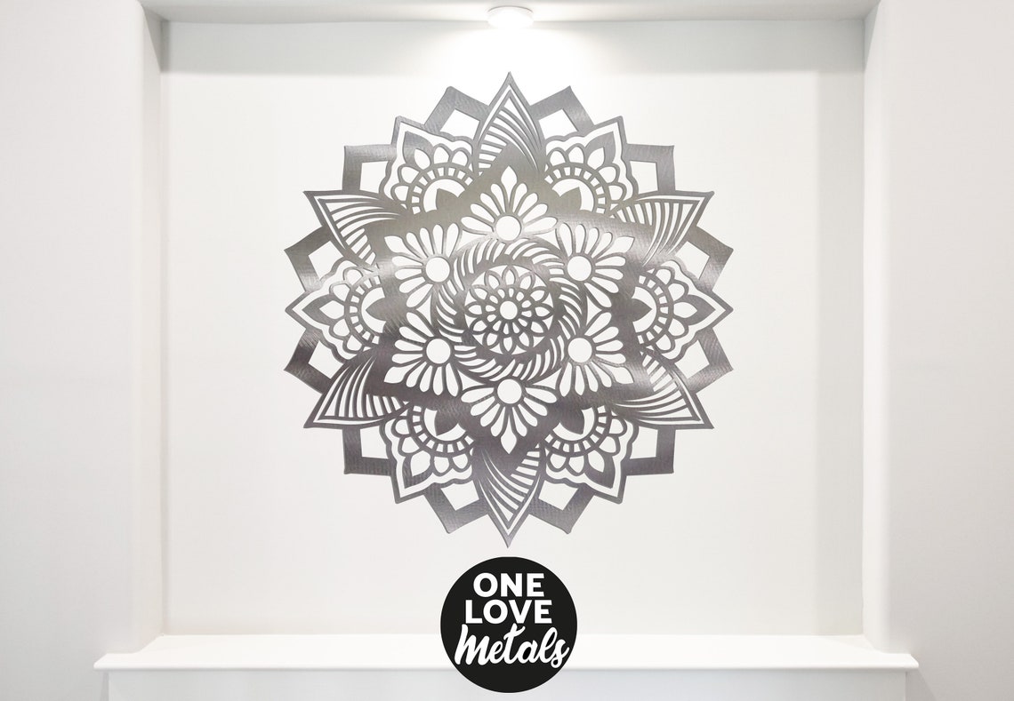 36 Extra Large Metal Wall Art Mandala Wall Art in Etsy