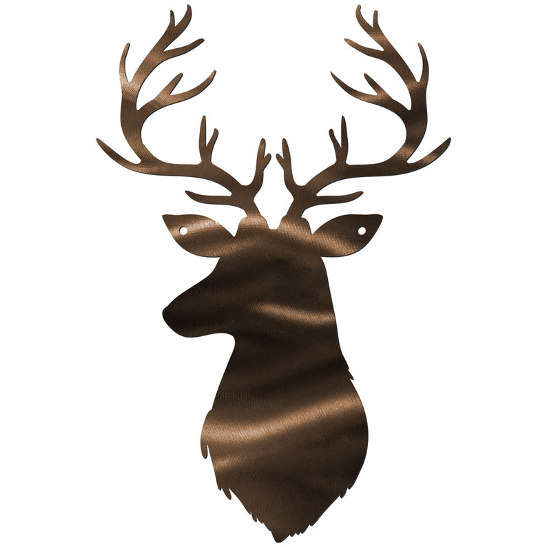Metal Deer Head Wall Decor Metal Deer Sign Deer With Etsy