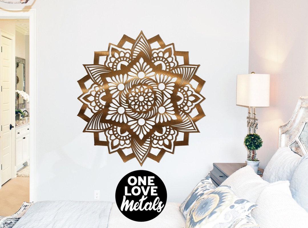 30 Mandala Wall Hanging, Mandala Wall Art in Metal, Geometric Wall Art