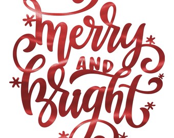 20" Christmas Signs, Christmas Decorations, Merry and Bright, Holiday Wall Decor, Christmas Wall Decor, Wall Art, Christmas Gifts for Mom