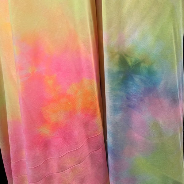 New Tie dye - MESH Fabrics mesh fabric Sold by the Yard- nylon Spandex 4 way stretch Dance-wear 60” wide