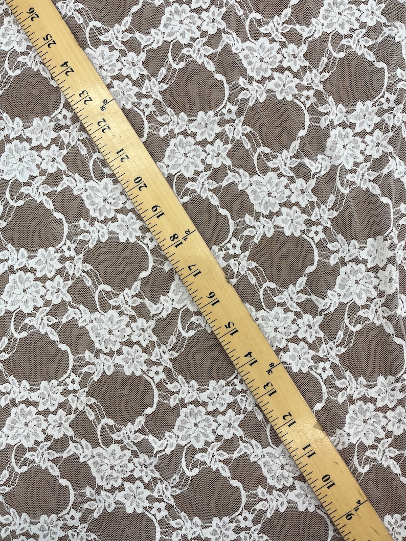 Stretch Lace Fabric. Lingerie lace 4 way stretch soft lace fabric. 56” wide. Fabric sold by yard(13 colors available) image 4