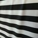 Black White 1 quot Stretch Nylon Spandex Fabric Stripe Print Striped