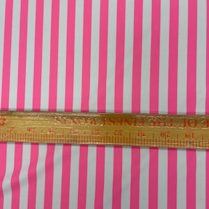 Pink and white stripes nylon spandex fabric 4 way stretch fabric sold by yard 60” wide