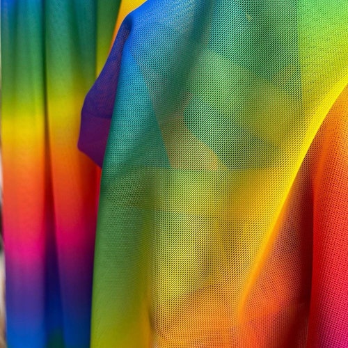 Four Way Stretch Black Mesh Fabric by the Yard Etsy