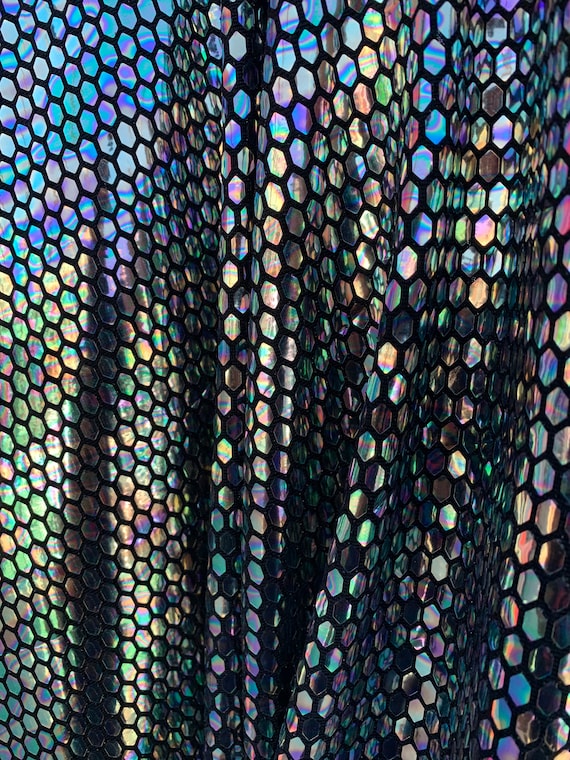 NEW Iridescent Foil on Spandex Fabric Sold by Yard shinny Fabric