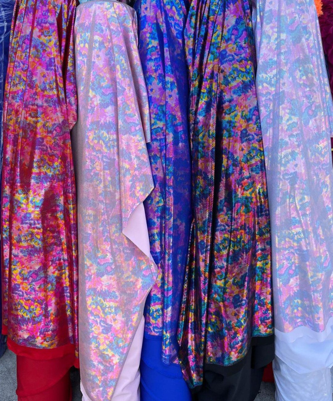 New Foil Tie Dye Metallic Foil Nylon Spandex Fabric Base 4 Way - Etsy