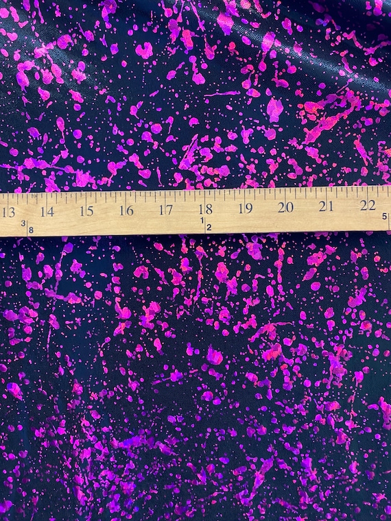 Metallic Splatter Paint Print , Metallic Foggy Foil Mystic
