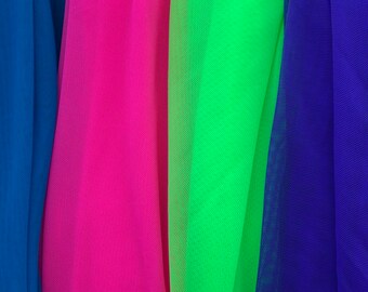 MESH FABRIC•Multiple colors of Nylon stretch mesh Fabric 4 way stretch fabric sold by the yard