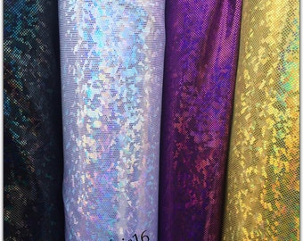 Shattered Glass Hologram Fabric Sold by Yard-Multiples Colors