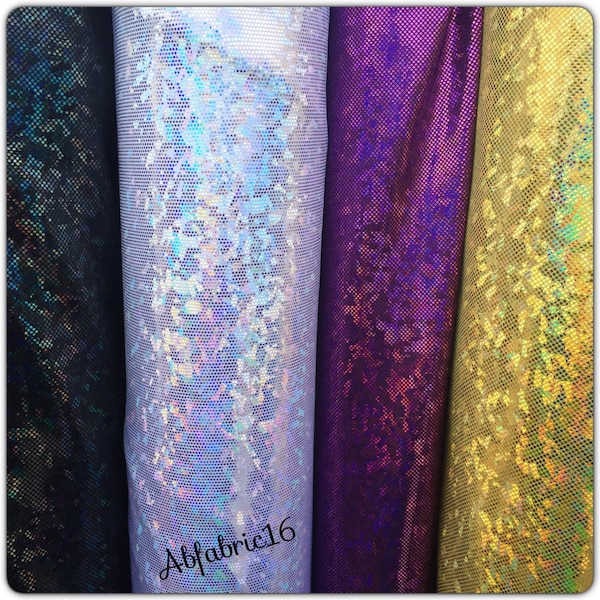 Shattered Glass Hologram Fabric Sold by Yard-Multiples Colors