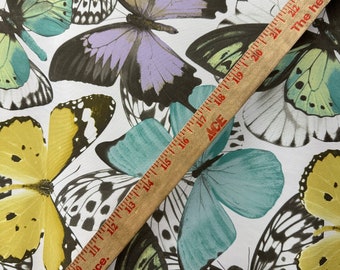 New Butterfly Print on Nylon spandex fabric 4way Stretch. Fabric sold by the yard (2 colors available)