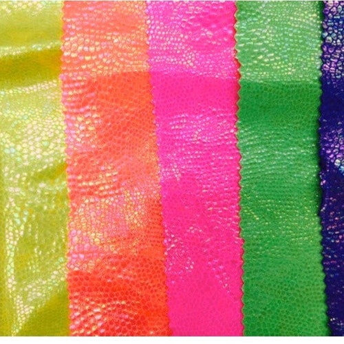 Iridescent Royalty Design On A 4 Way Stretch Mesh/Prom Fabric (1 Yard, Aqua Clear on White Mesh)