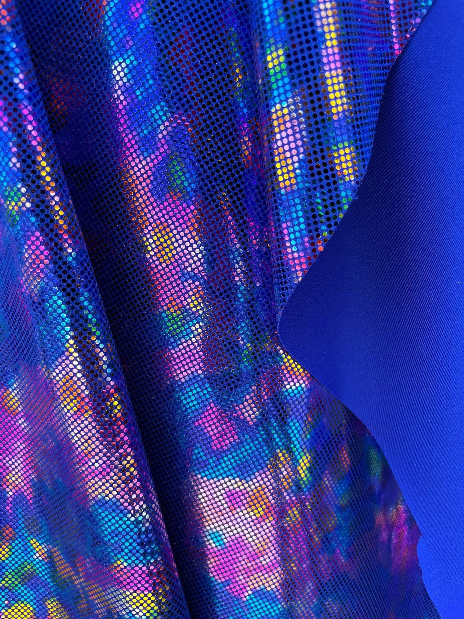 New Foil Tie Dye Metallic Foil Nylon Spandex Fabric Base 4 Way Etsy