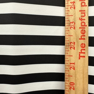 Black and White Stripes Half Inch 4 Way Stretch Nylon Spandex. Sold by ...