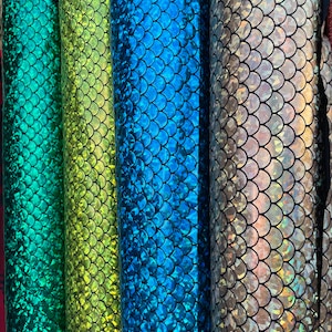 Metallic-Meerjungfrau-Fischschuppen, mittelgroßer Stretchstoff, 60 Zoll breit, verkaufte Massenware (mehrere Farben verfügbar), weltweiter Versand ab Los Angeles, Kalifornien