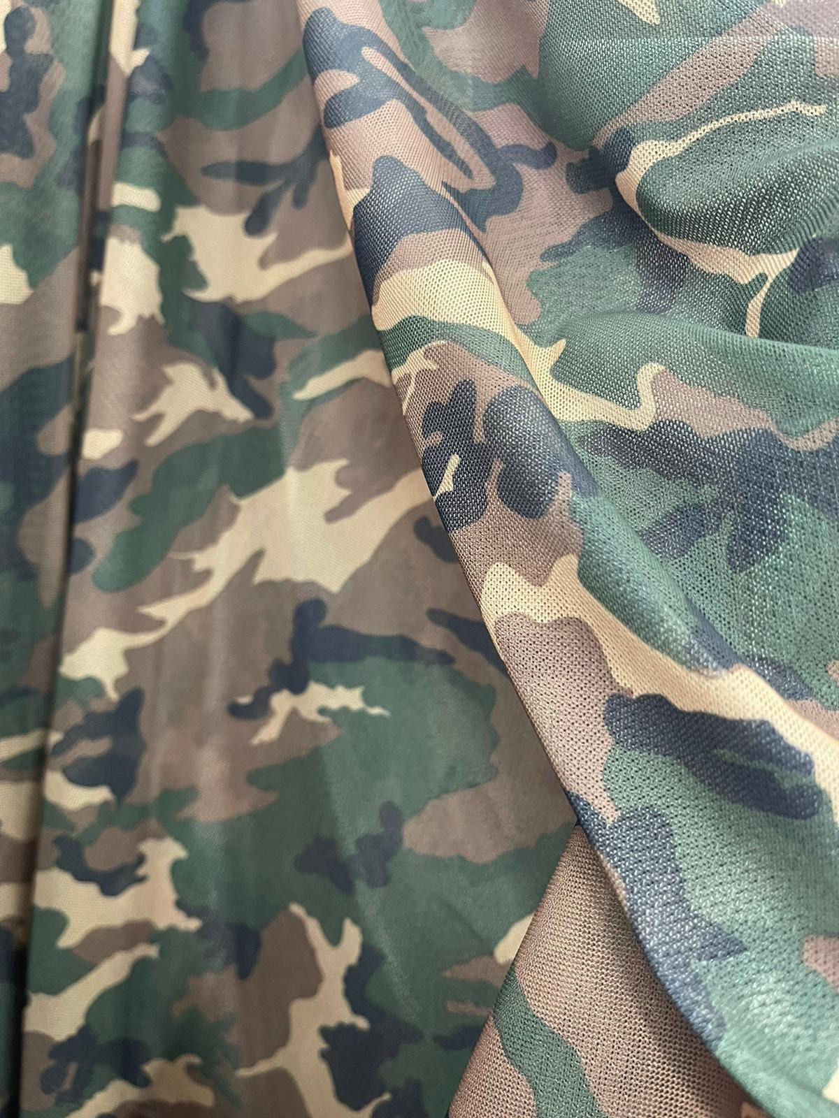 New Camouflage MESH Fabric Green Camo mesh fabric Sold by the Etsy