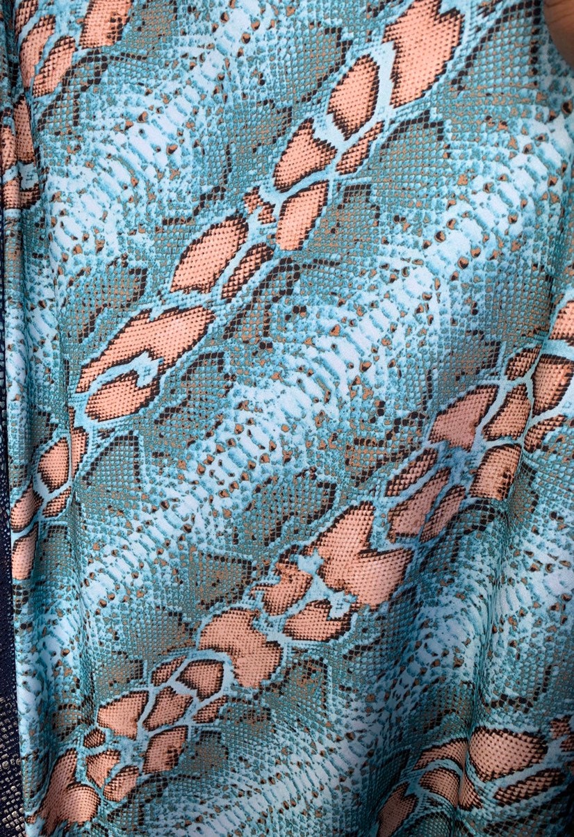 Snake Print Fabric Multiple Snake Print Four Way Stretch | Etsy UK