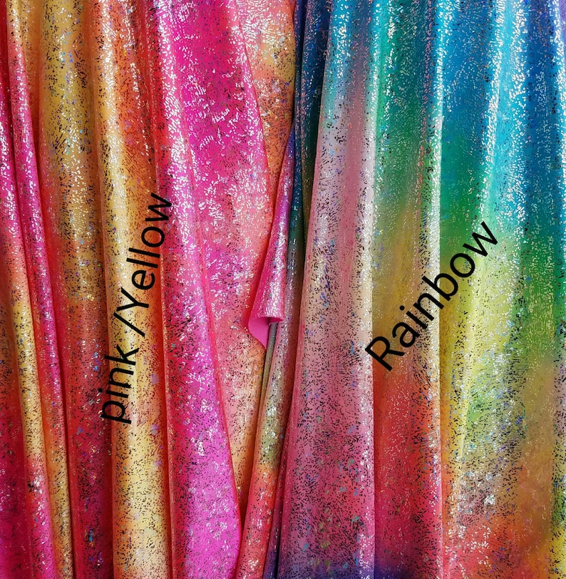 Nylon Spandex Stretch with Silver Matalic Hologram Tie Dye Etsy