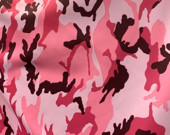 Tkanina kamuflażowa Army Nylon Spandex Stretch Sprzedawana w rozmiarze pociętym na kawałki - teraz dostępna w kolorze różowym i zielonym