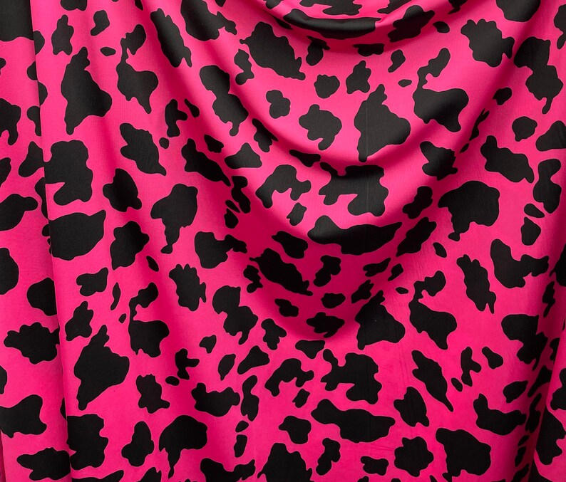 Black And Pink Cow Print Thin Yoga Mat main image 0
