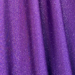 New Spandex Purple with Glitter 4 way stretch poly spandex fabric sold by the yard 60&quot; wide fabric
