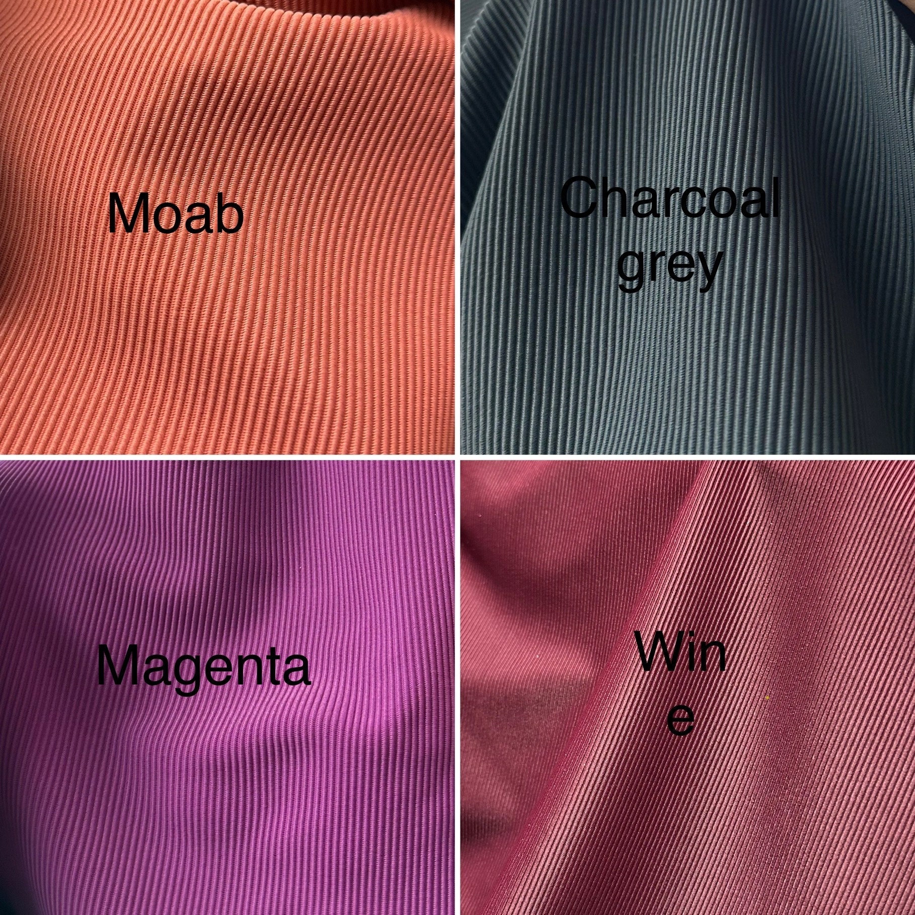 New Ribbed Spandex Luxury Nylon Spandex 4-way Stretch 60” Wide Ribbed ...