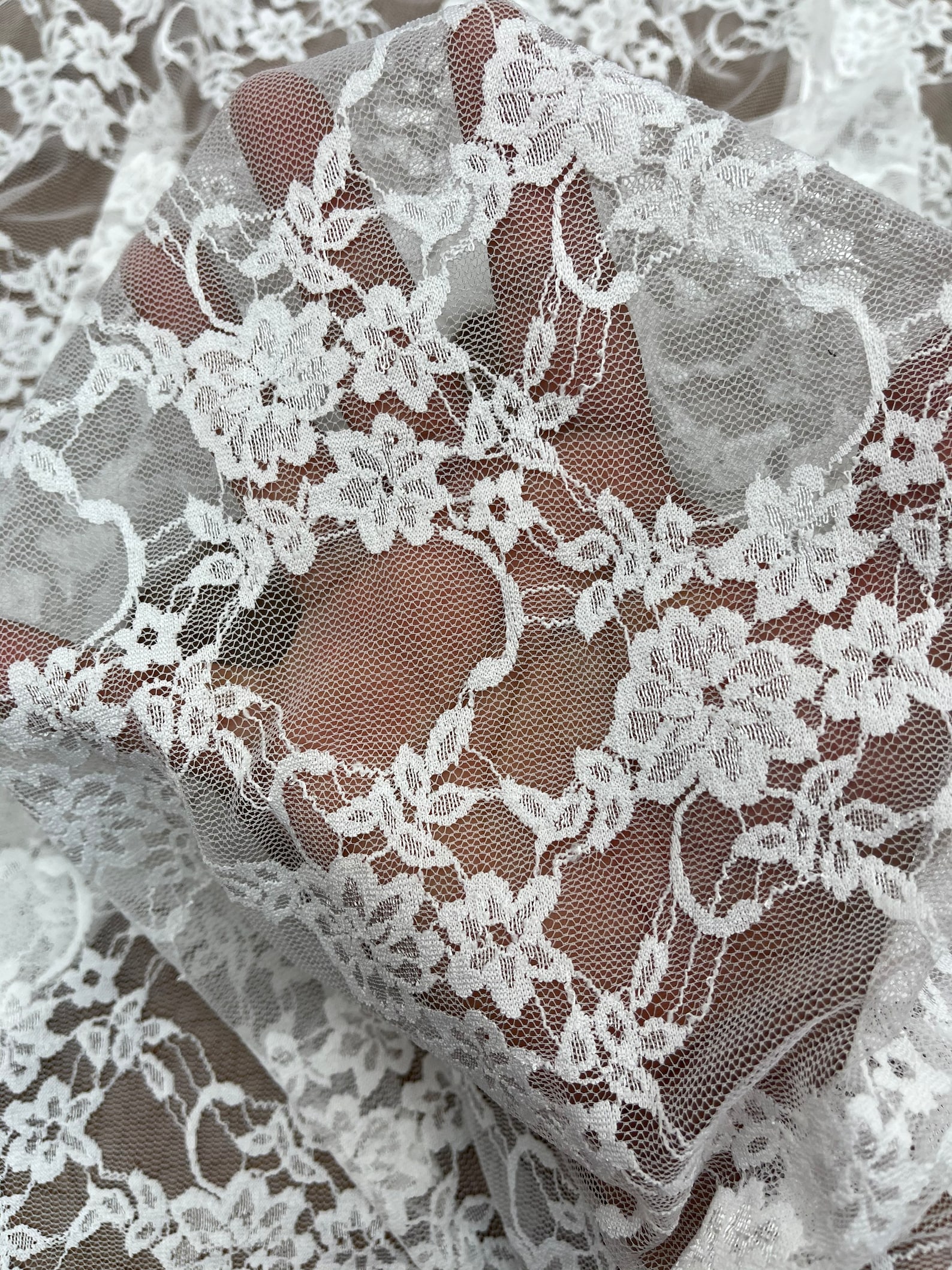 Stretch Lace Fabric. Lingerie Lace 4 Way Stretch Soft Lace Etsy