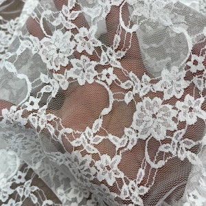 Stretch Lace Fabric. Lingerie lace 4 way stretch soft lace fabric. 56” wide. Fabric sold by yard(13 colors available) image 5