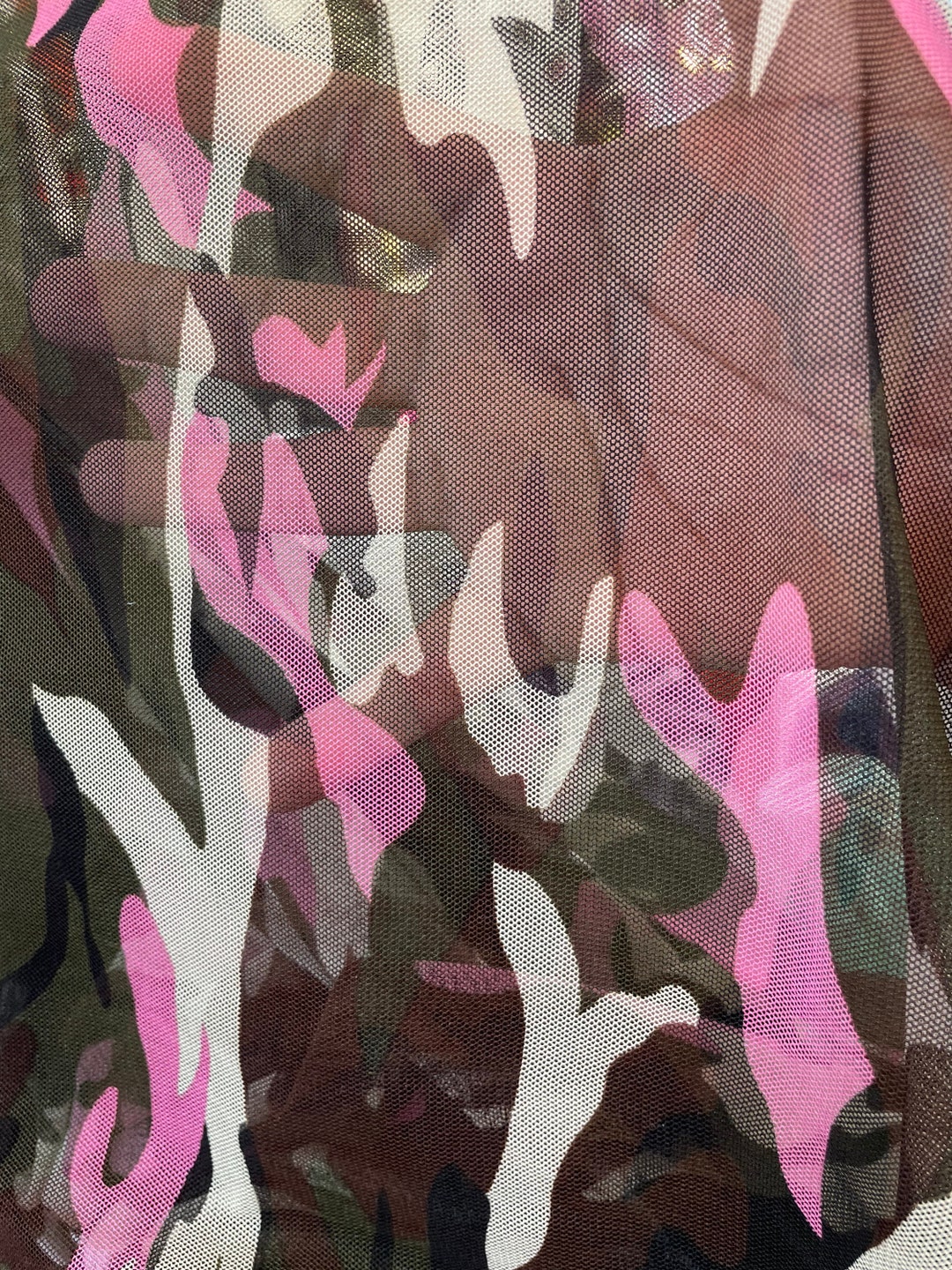 New Camouflage MESH Fabric Pink/white/black Camo Mesh Fabric - Etsy