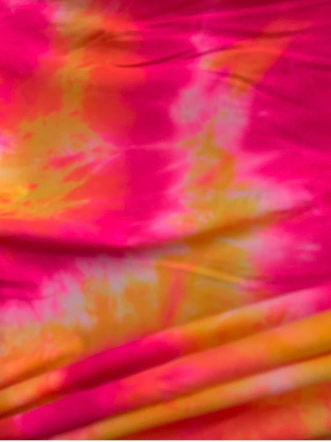 New Pink/Yellow Tie Dye Nylon Spandex Fabrics sold by the Yard Etsy