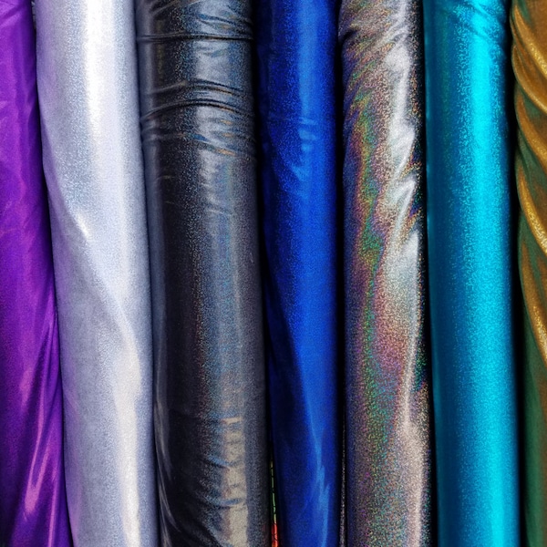 Tecido místico com hologramaVendido por metro [ Nylon elástico Spandex Mystic Hologram]
