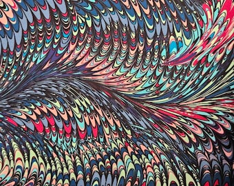 Novo tecido psicodélico retrô com estampa Hydro Dipping, em nylon com elasticidade em quatro direções, 152 cm de largura, vendido por metro.