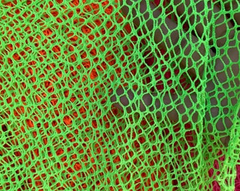 Neu Fischnetz neonfarben 4-Wege-Stretch-Poly-Fischnetz in 4 Farben erhältlich. Stoff wird als lose Ware verkauft 60 ”breite