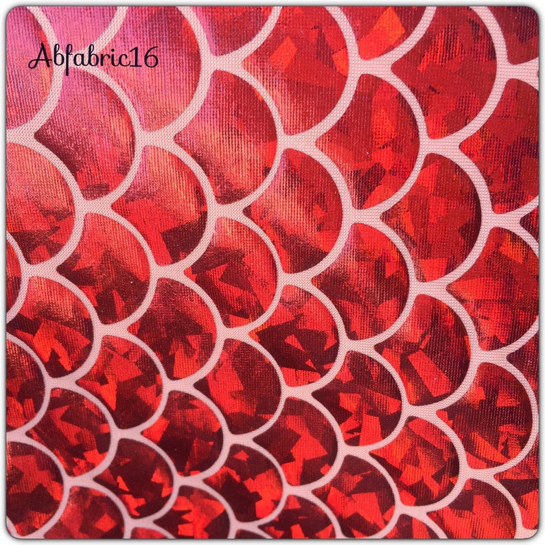 Mermaid Fabric Hologram Fish Scales Stretch Spandex 5860 wide Sold by Yard