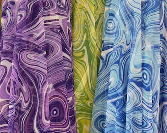 New Abstract - MESH Fabrics mesh fabric Sold by the Yard- Poly Spandex 4 way stretch Dance-wear  Mesh Fabrics-(4 colors available)
