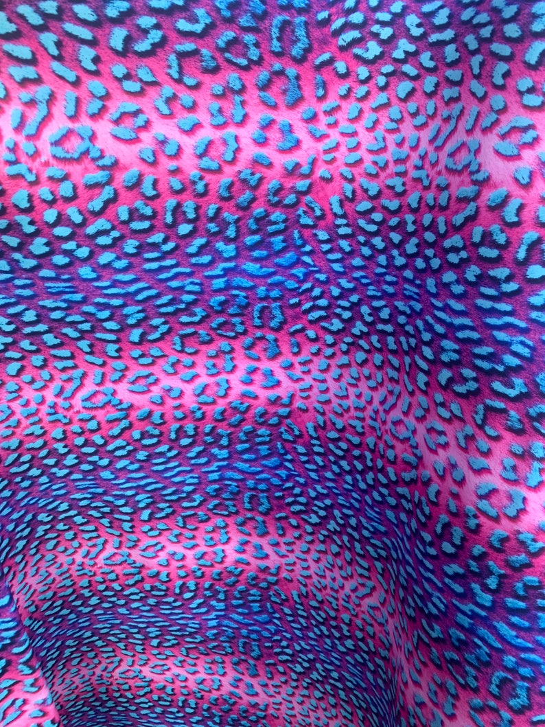 Ombre Tie Dye Pink/Blue Animal Leopard Cheetah Print on Poly | Etsy