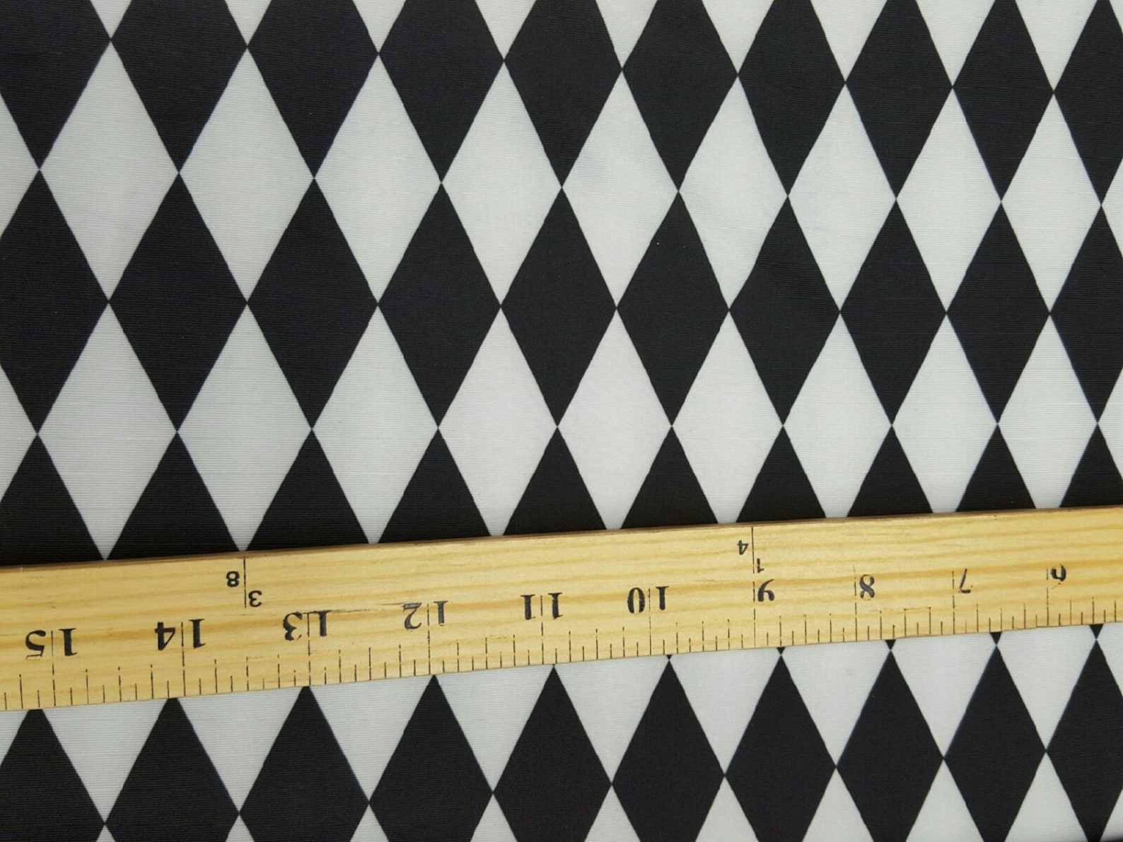 White & Black Harlequin Print Fabric Diamond Print Fabric Etsy