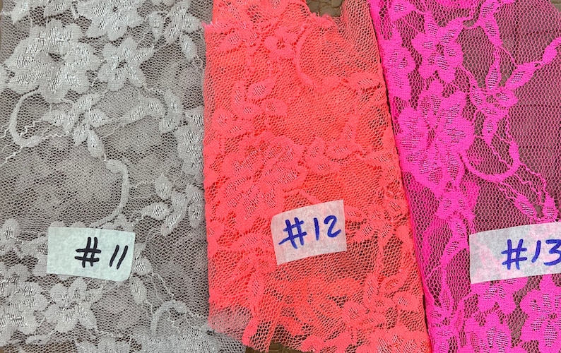 Stretch Lace Fabric. Lingerie lace 4 way stretch soft lace fabric. 56” wide. Fabric sold by yard(13 colors available) image 3