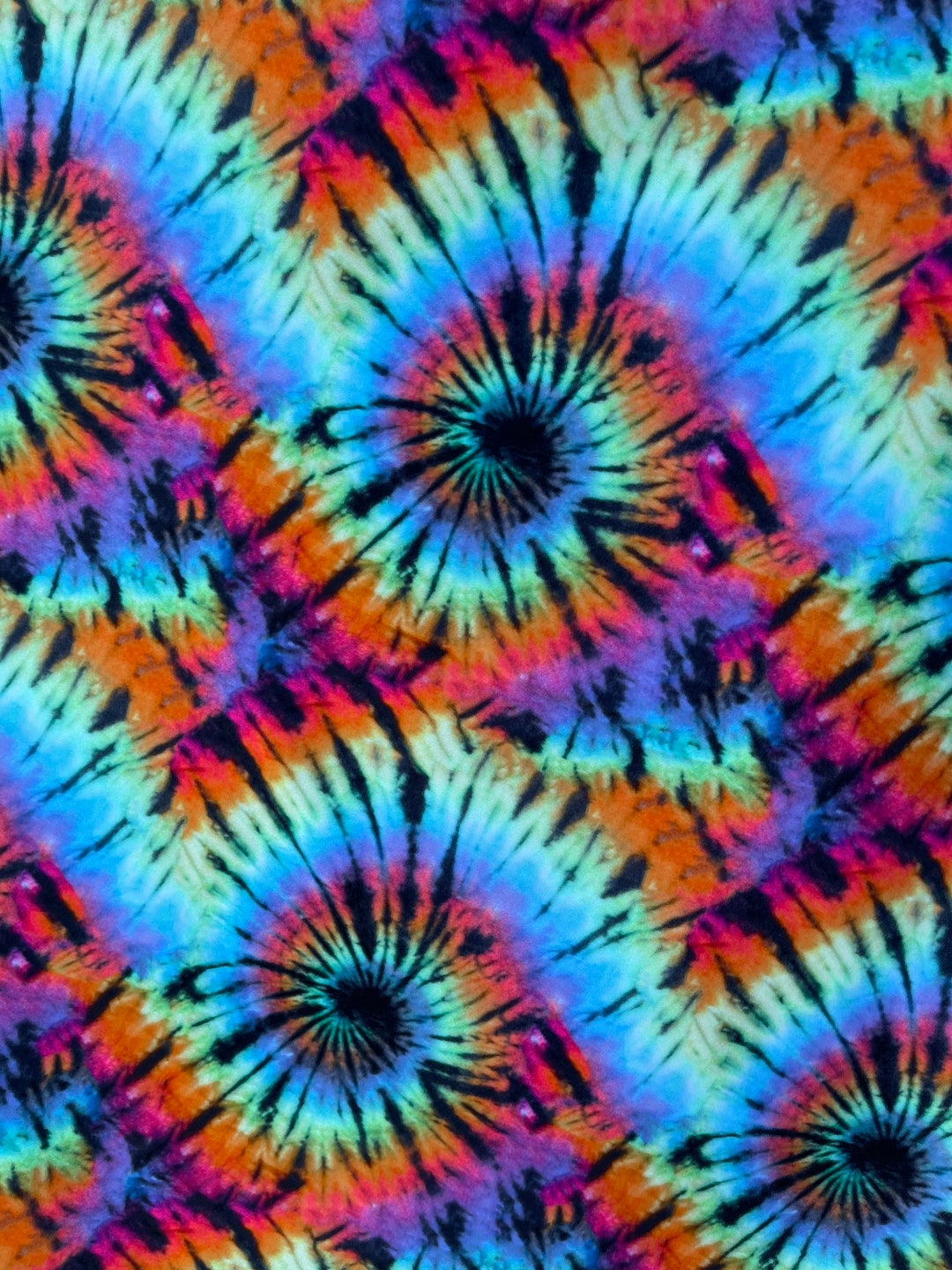 New Spiral Rainbow/black Tie Dye Nylon Spandex Fabrics Sold by - Etsy