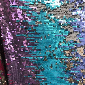 Multicolored Ombre Reversible Flip up Sequin on Spandex, Sold by the ...