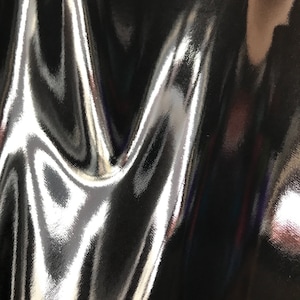 Shiny Latex Nylon Spandex fourway Stretch fabric sold by yard  [Catsuits Fabric] Cat Body Suit- Leggings -Skirts - Masks Fabric -Black-White