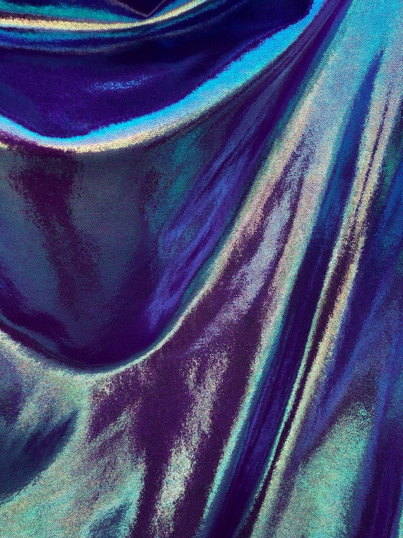Purple Iridescent Foggy Shiny Foil Metalic on Spandex Fabric - Etsy ...